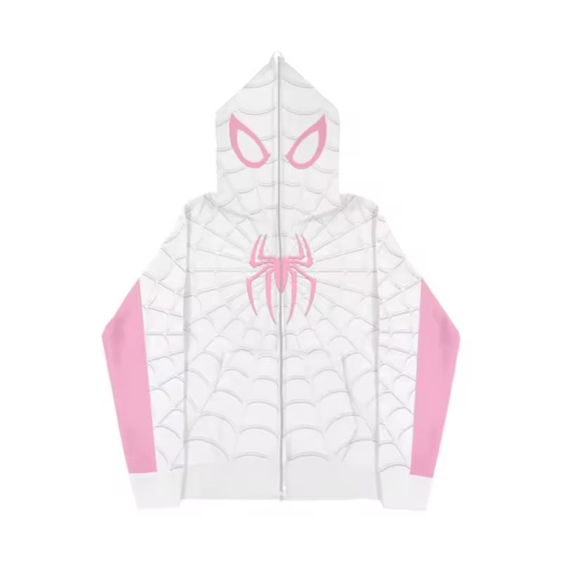 Spider-Web Pink Zip-up