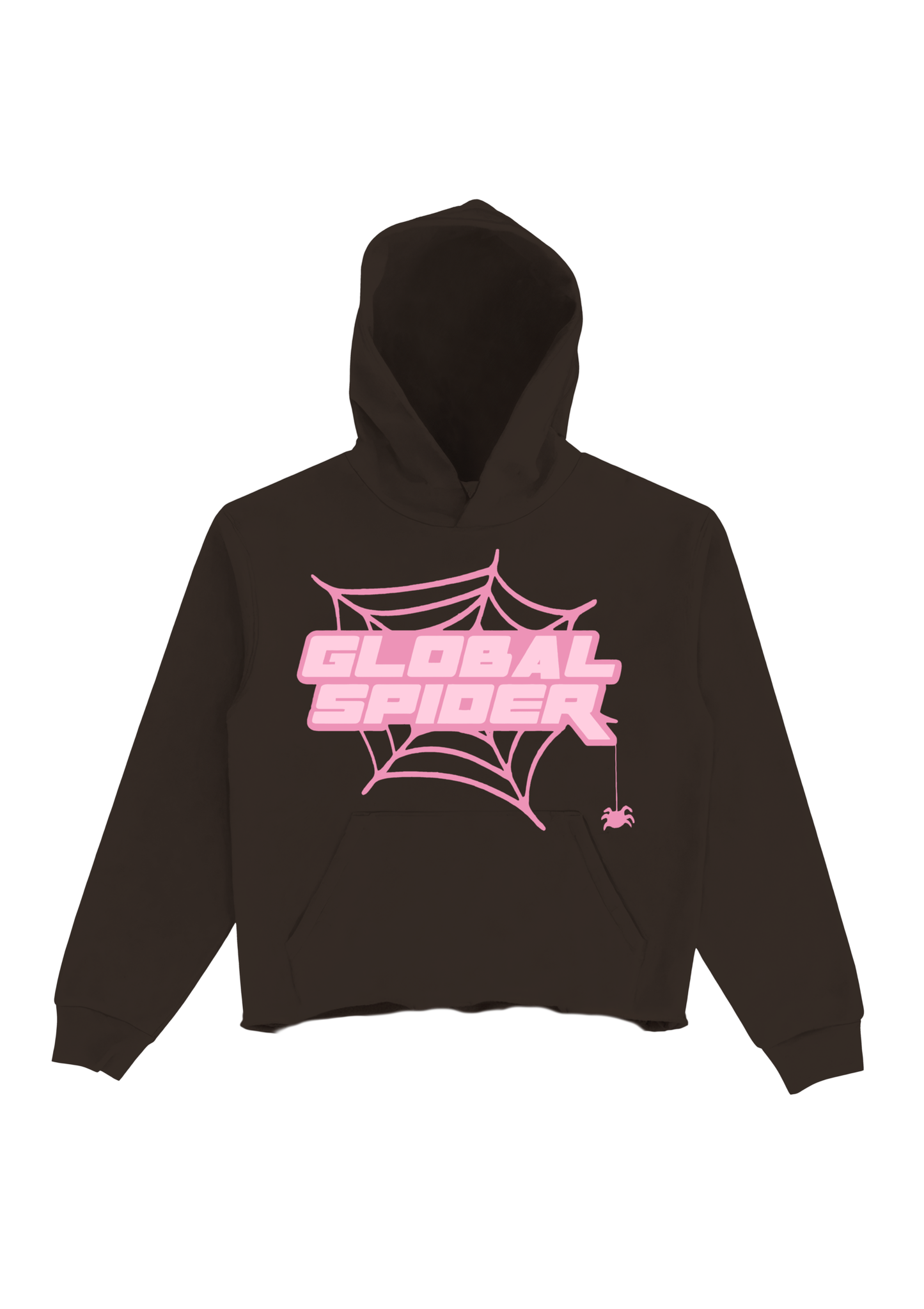 GLOBAL SPIDER PUFF PRINT HOODIE - MOCHA