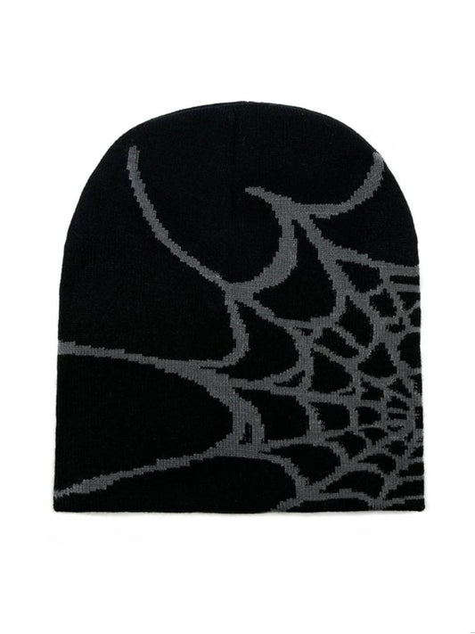 GLOBAL SPIDER WEB BEANIE - MIDNIGHT BLACK