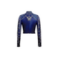 Global Spider Y2K Web Crop Top - BLUE