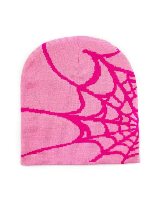 GLOBAL SPIDER WEB BEANIE - PINK 1