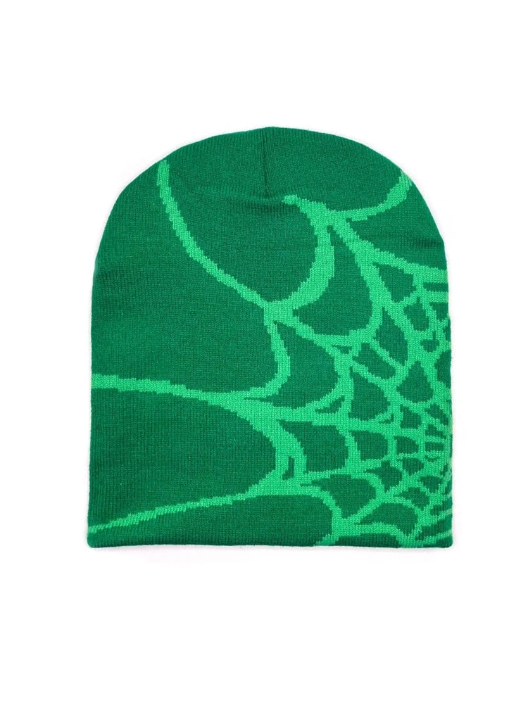 GLOBAL SPIDER WEB BEANIE - GREEN