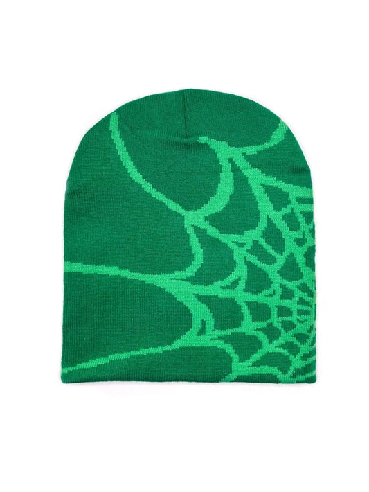 GLOBAL SPIDER WEB BEANIE - GREEN